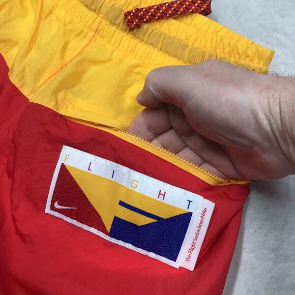 Vintage NIKE Flight Warm Up Jogger Men S Color Block Nylon Drawstring Elastic - Picture 6 of 16